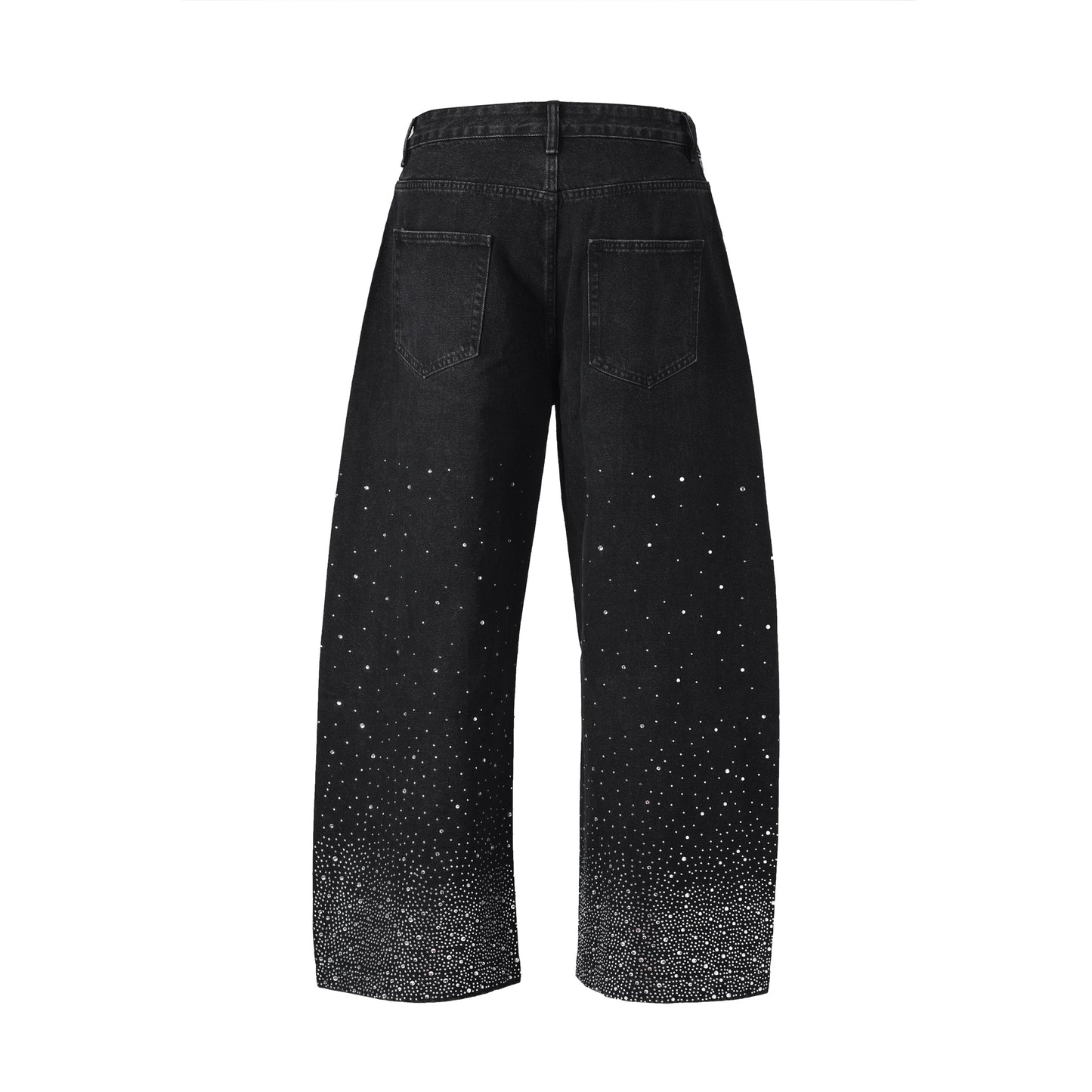 NOIR FLORAL RHINESTONE DENIM